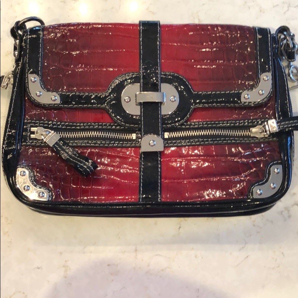 Beautiful Rafe zippered purse with chain strap.
